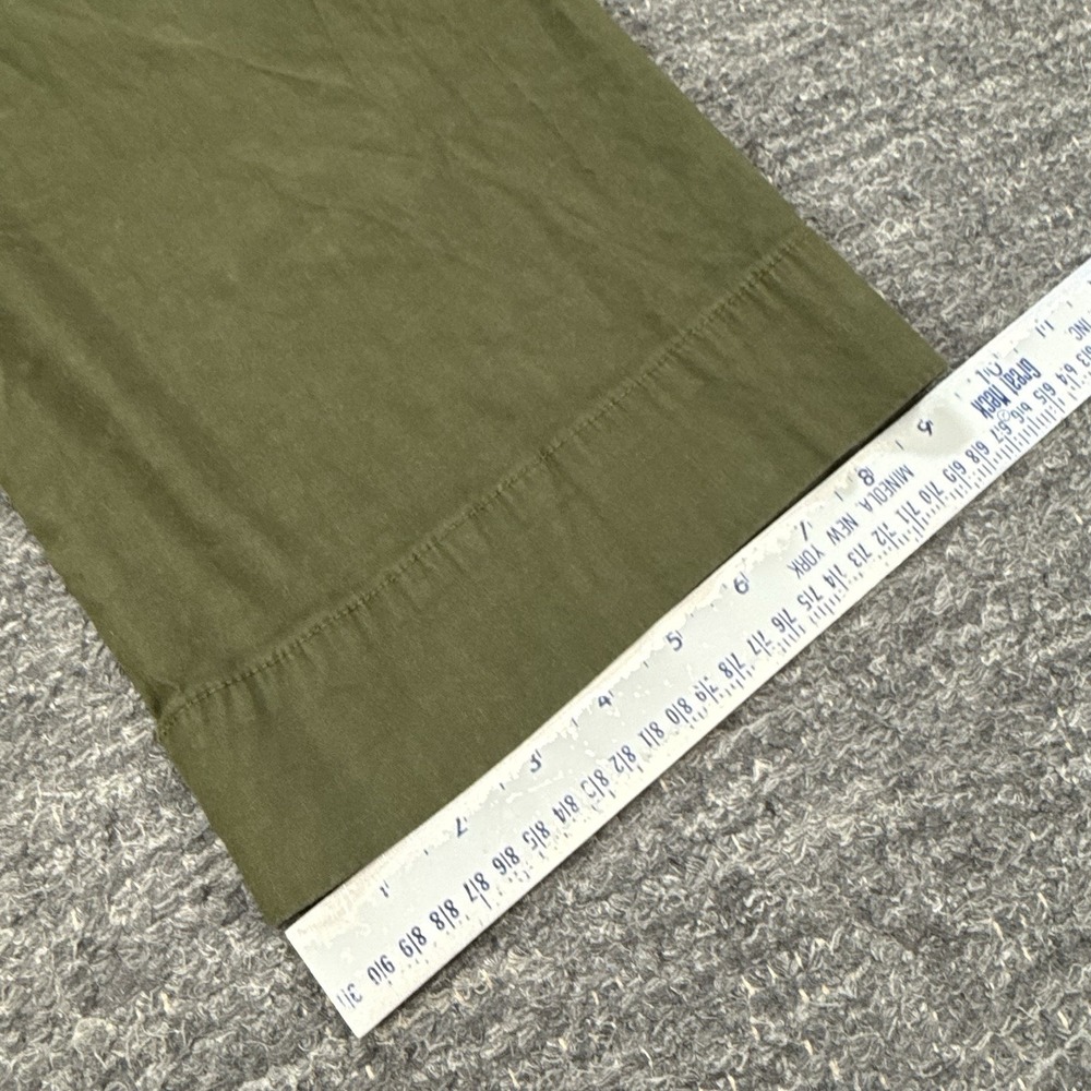 Anthropologie Maeve The Colette Pants Women 28 Green Linen Wide Leg Crop Beach - Picture 8 of 11